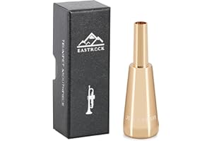 EASTROCK Trumpet Mouthpiece1.5C Trumpet Mouthpiece Brass Heavy Bullet Shape Instrument Accessories GOLD