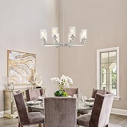 LIGHTDAMY Brushed Nickel Chandeliers for Dining