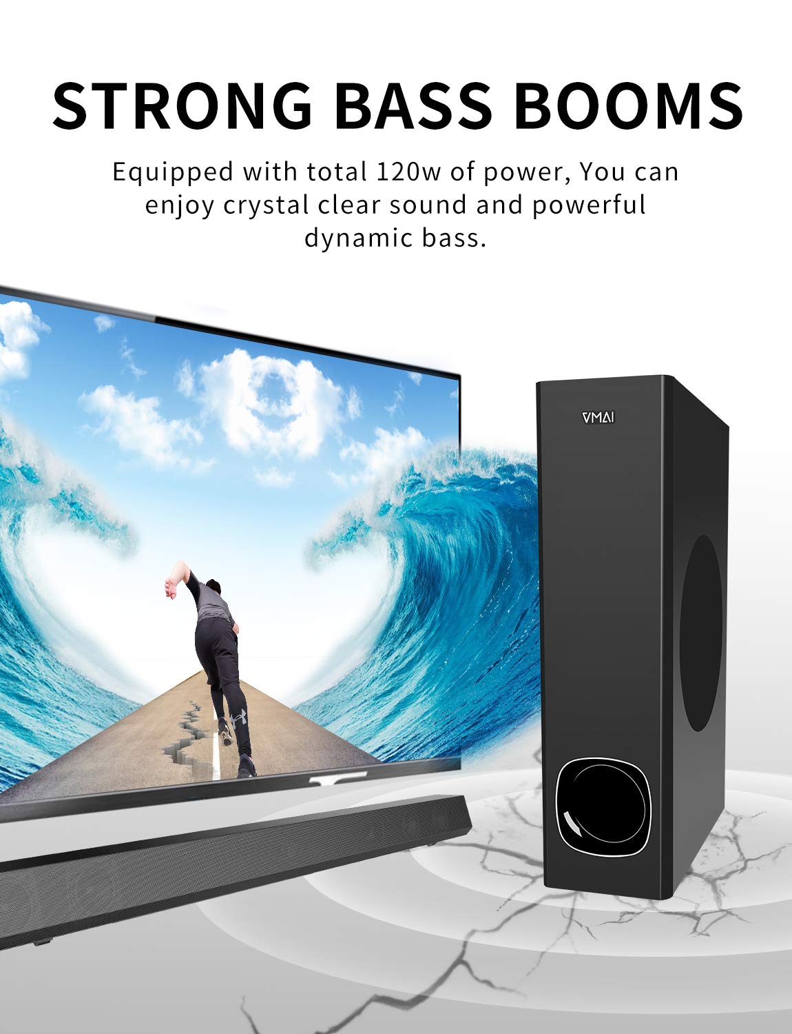 30 inch soundbar with subwoofer