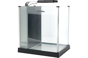 Fluval SPEC Freshwater Aquarium Kit, Aquarium with LED Lighting and 3-Stage Filtration, 2.6 Gallon, Black, Large Breeds