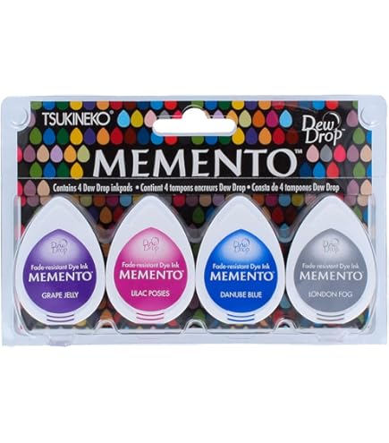 Amazon.com: Tsukineko, Memento, Dew Drop Ink Pads, 4 pack