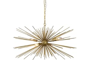 ZIRALIO Large Gold Sputnik Chandelier 30in Modern Dining Room Chandelier Light Fixture for Bedroom, Foyer, Kitchen, Entryway, Study Room