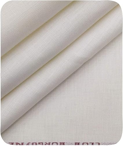 Burgoyne Men S Irish Linen Solids 1 60 M Unstitched Shirt Fabric White Free Size Amazon In Amazon In