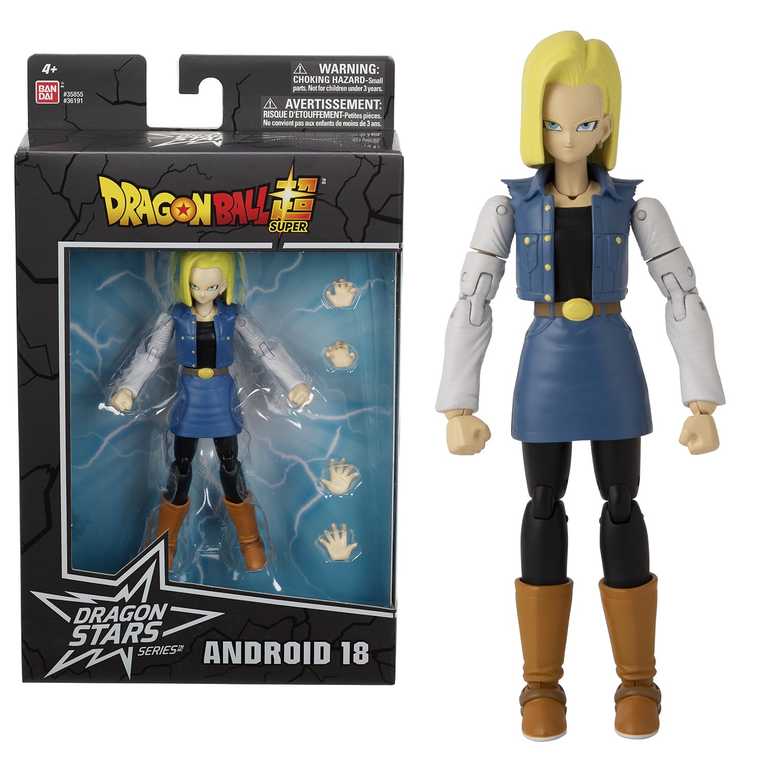 Bandai - Dragon Ball Super - Dragon Star Figure C-18 Cyborg Articulated - Android 18 Officially Licensed 17 cm Action Toy Ages 4+