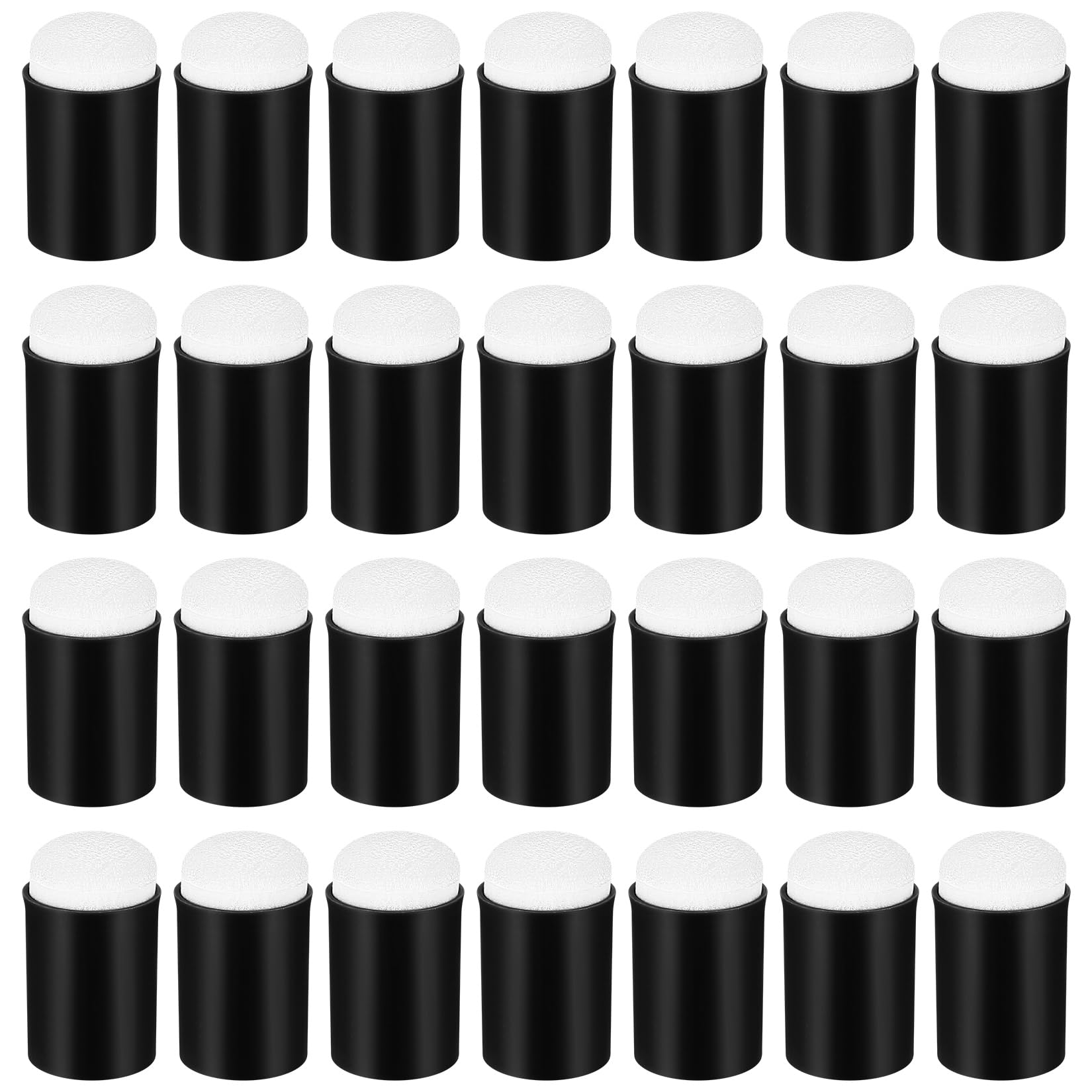 28 Pieces Finger Sponge Daubers, Painting Sponge Craft Drawing Sponges for Arts, Craft Sponges for Painting, Dauber Set for Art Ink, Chalk,Black