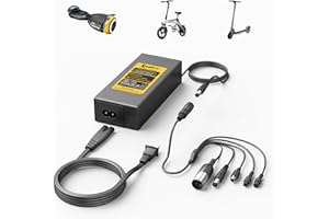 Carsty UL Certified 42V 2A Electric Scooter Charger – Replacement for 36V Lithium Battery,5-in-1 Plugs | Compatible with Jetson,Segway & Gotrax Electric Scooter Charger (Standard)