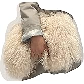 ME-01 Big Fluffy Handbag With Real Mongolian Lamb Fur Luxury Shoulder Bag Furry Clutch For Women
