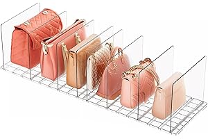 JYCESFY Adjustable Shelf Divider for Closet, Clear Purse Organizers for Closet Acrylic Handbag Separators Storage Shopping Gi