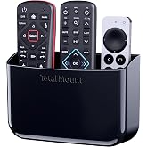 TotalMount Drop-Free Remote Holder &ndash; Removable Adhesive Strips &ndash; Black | Designed in the USA &ndash; Simply Put the Remotes In &ndash; No Tricky Magnet Alignment Needed (Holds 2 or 3 Remote Controls)