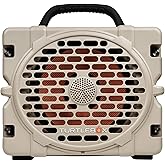 Turtlebox Grande: Loud! Outdoor Portable Bluetooth 5.4 Speaker | Rugged, Waterproof, Ultra-Portable | Plays to 126db, Deep Bass, Shockproof, Unlimited Pairing (Black Handle, Tan)
