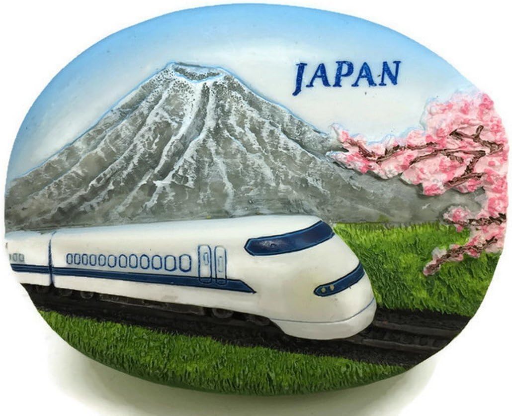 Amazon Com Shinkansen Bullet Train And Mt Fuji Japan Souvenir Thailand 3d Resin Toy Fridge Magnet Kitchen Dining