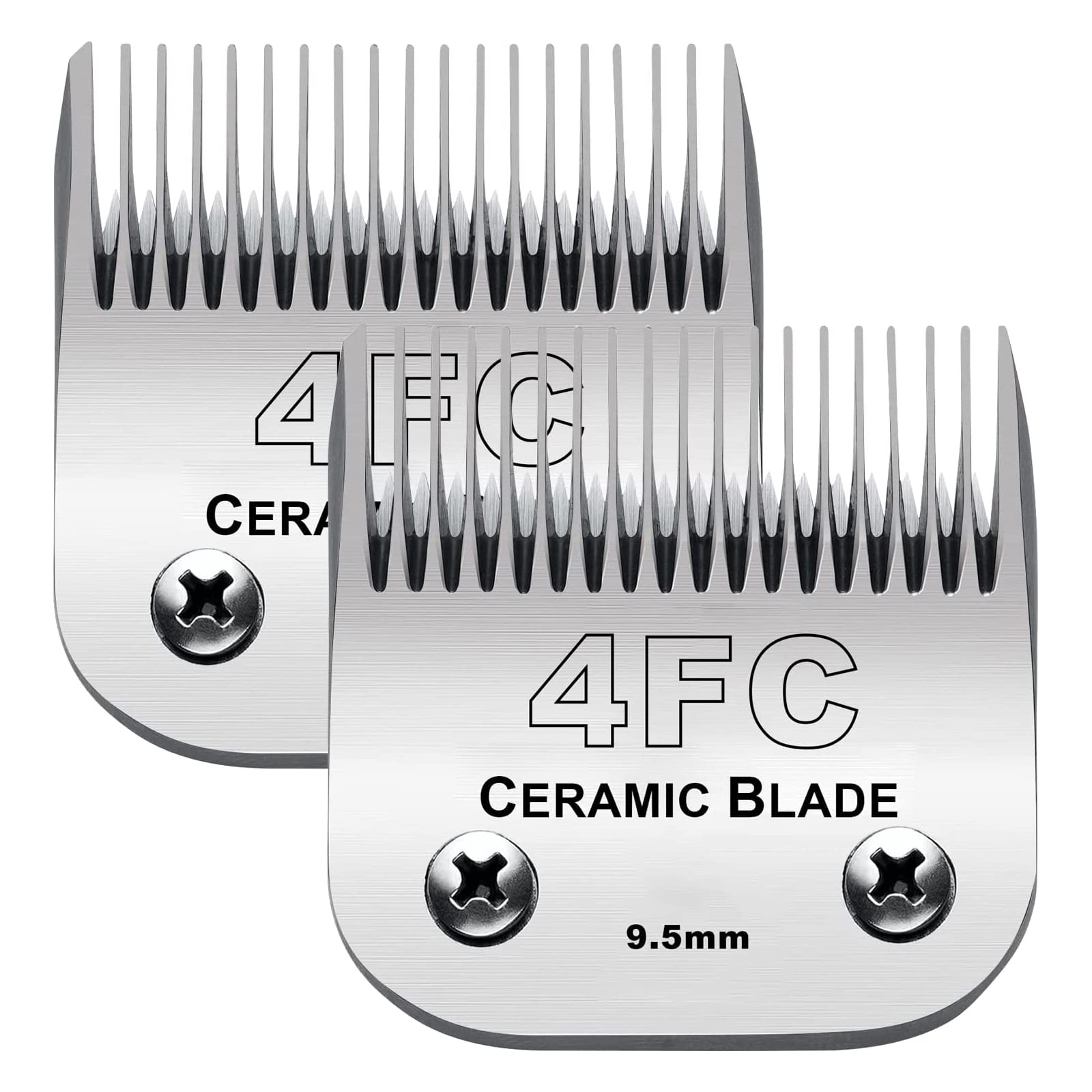 2Pack 4FC Blades Detachable Pet Dog Grooming Clipper Blades, Compatible with Andis Dog Clipper/Most Oster A9/Wahl KM Series Pet Clippers — image 1