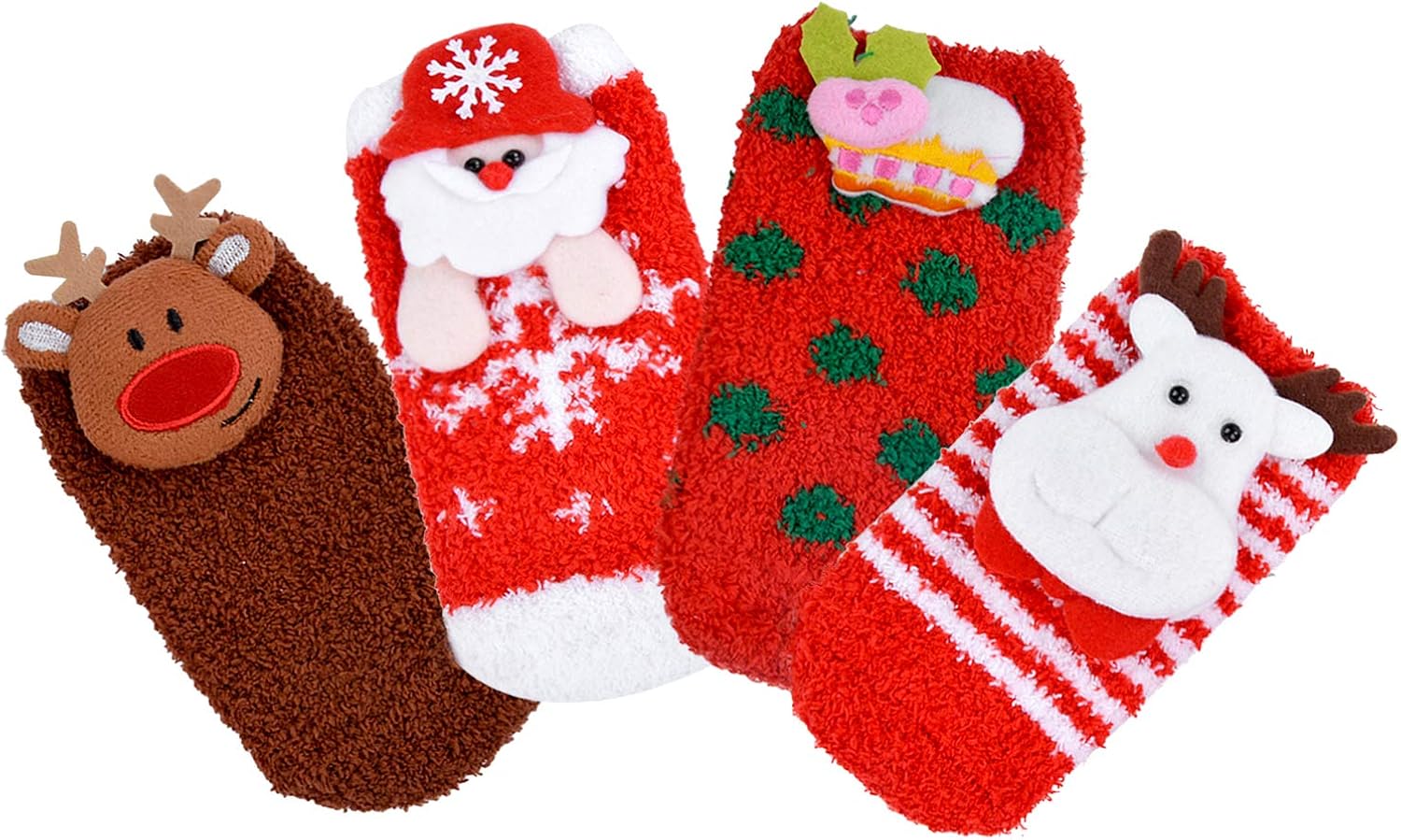 Baby Christmas Socks, Aniwon 4 Pairs Christmas Kids Socks