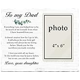 Zauly Dad Gifts Picture Frame, Fathers Day Christmas Birthday Gifts for Dad from Daughter, Love You Daddy Photo Frame, 4 x 6 Inch Photo