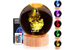 DCG Center, Zodiac Signs Crystal Ball Night Light, 3D Crystal Ball Night Light, Crystal Night Lamp for Kids, Decorations Gifts for Men, Women, Kids, Boys, Girls, Teens, Horoscope Lamp (Virgo)
