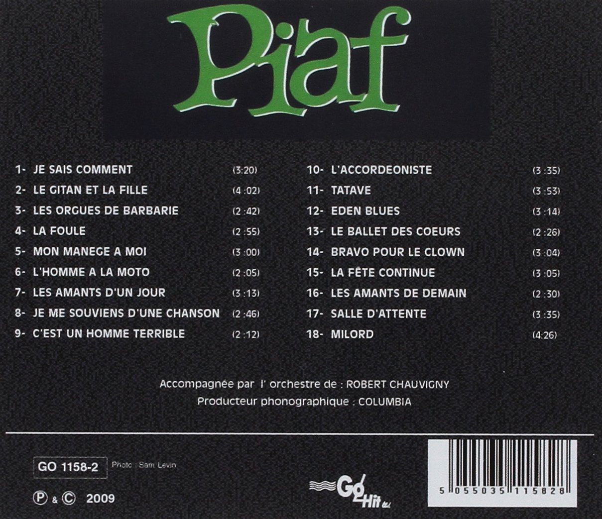 Edith Piaf Milord 1 Cd Amazon Com Music
