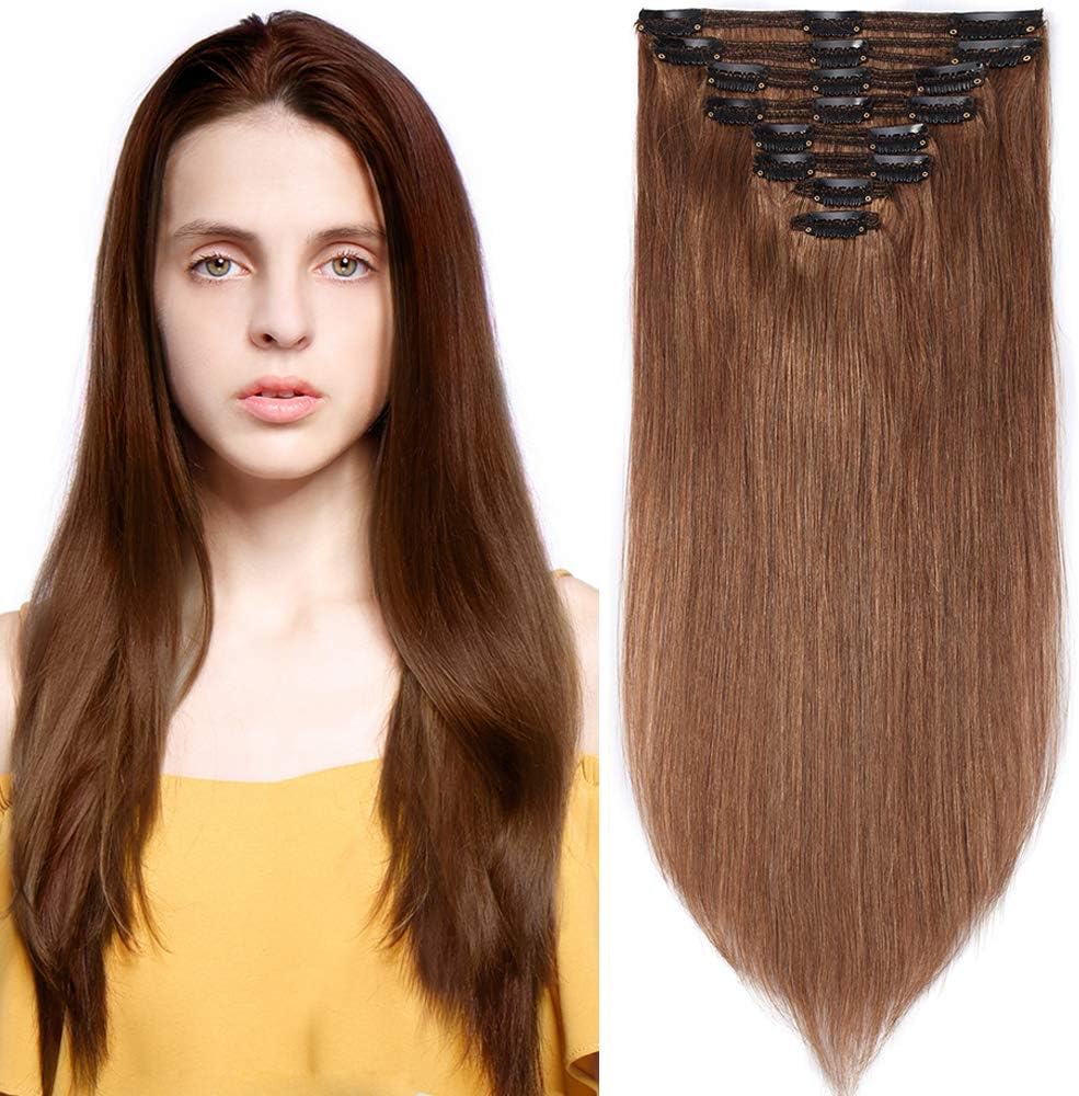Extension a Clip Cheveux Naturel Rajout a Froid Double Wefts Epaisseur