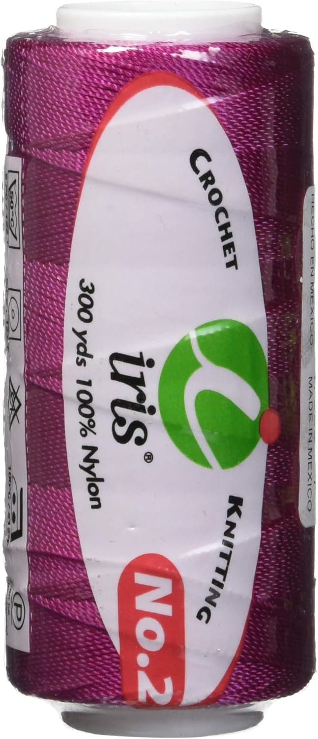 Iris Nylon Crochet Thread, 300yd/275m, Dark Pink
