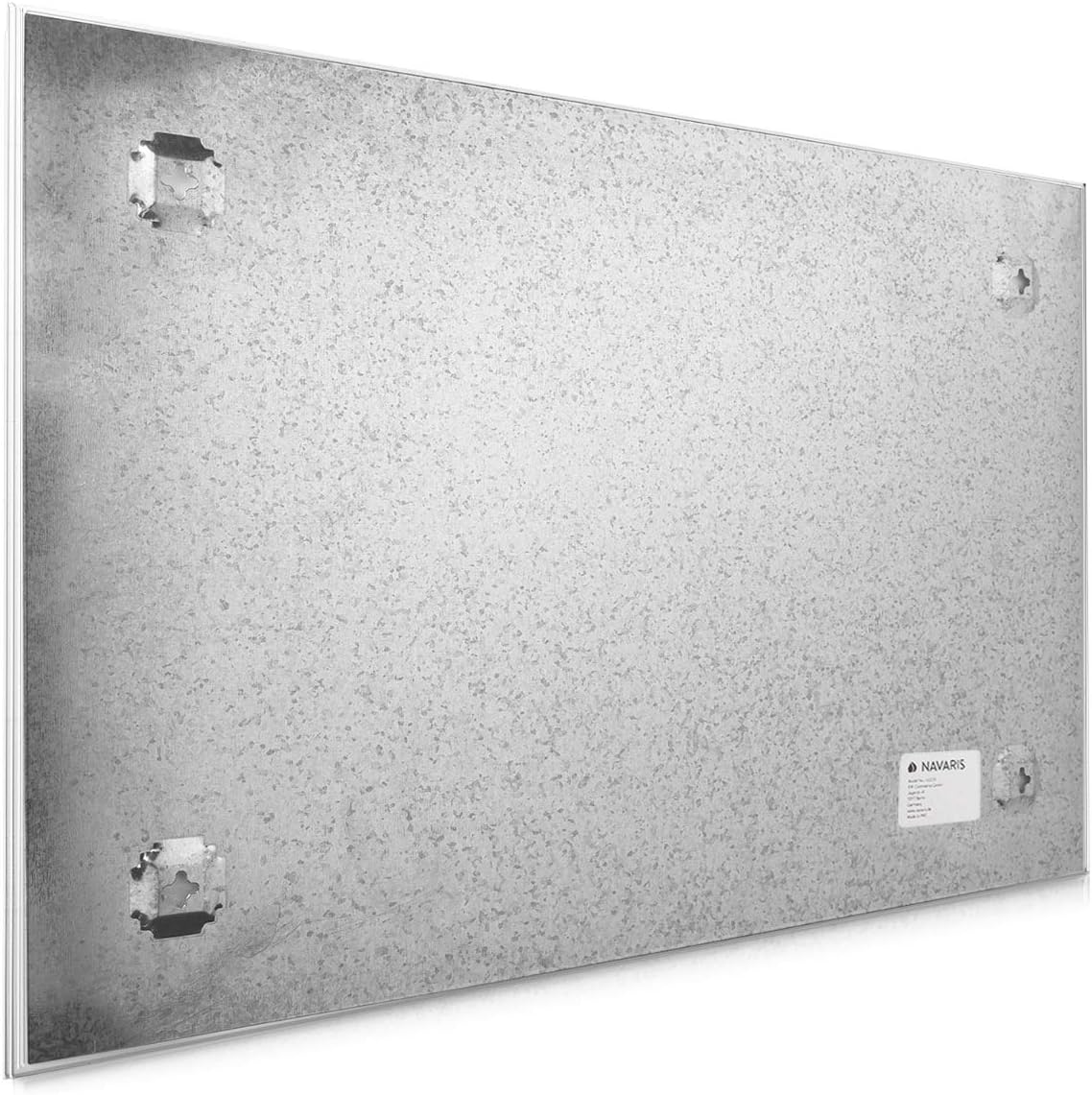 Navaris Glass Memo Board 90x60cm Wooden Planks Board