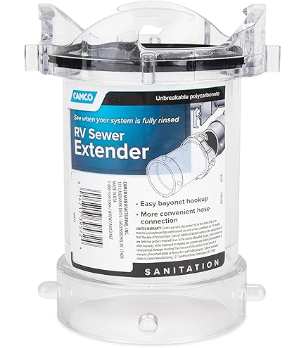 50-Foot RV Sewer Hose Extension For Sewer Solution System – 3/4 Inch Diameter, Flexible PVC, Includes Couplers & Clamps, Made In USA