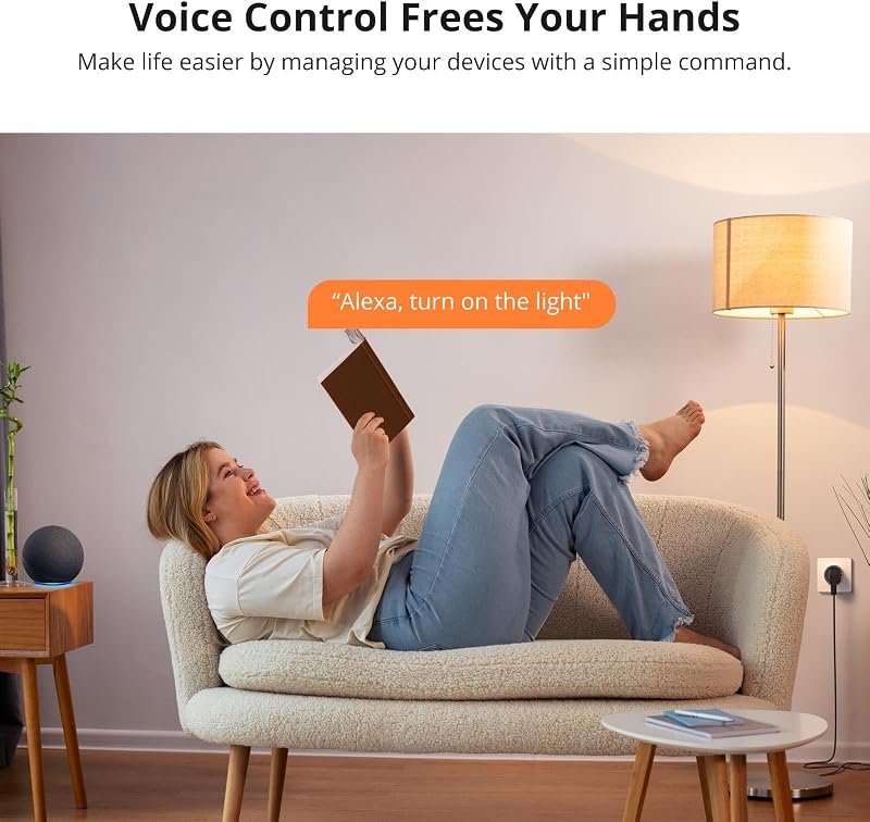 S60TPF Enchufe Inteligente Wi-Fi (con Monitoreo Energético), Programar el Encendido/Apagado, Ahorro Energía, Compatible con Alexa y Google Home, 4 Pack