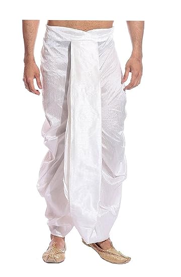 Royal Men's Art Silk Fine Quality Ready to Wear Free Size Dhoti Pant's