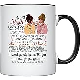 YouNique Designs Best Friend Mug - Sentimental Friendship Gifts for Women Friends, 11 Oz, Birthday Cup for Women Friendship, Bestie Gifts for Women, BFF Gifts For Women (Black Handle)