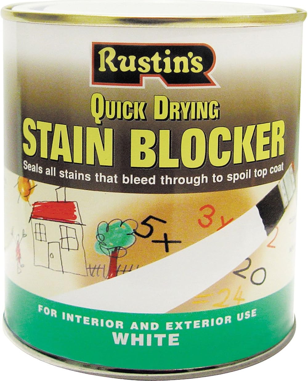 Rustins Quick Drying Stain Blocker White Matt Water Based Interior Exterior