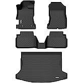 Wailtnb All-Weather Floor Mats & Cargo Liner Set Custom for Subaru Crosstrek 2018-2023/Subaru Impreza 2017-2023,TPE Rubber Trunk Floor Mat Interior Accessories - Black