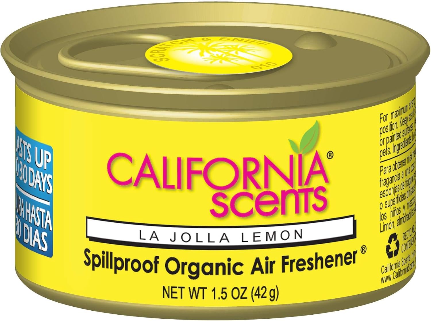 California scents2724443470111 Scents Spillproof Organic Air Freshener