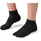 TOTOBERRY Men’s Cotton Socks -Moisture Wicking, Full Terry Cushion, Arch Support, Soft & Breathable