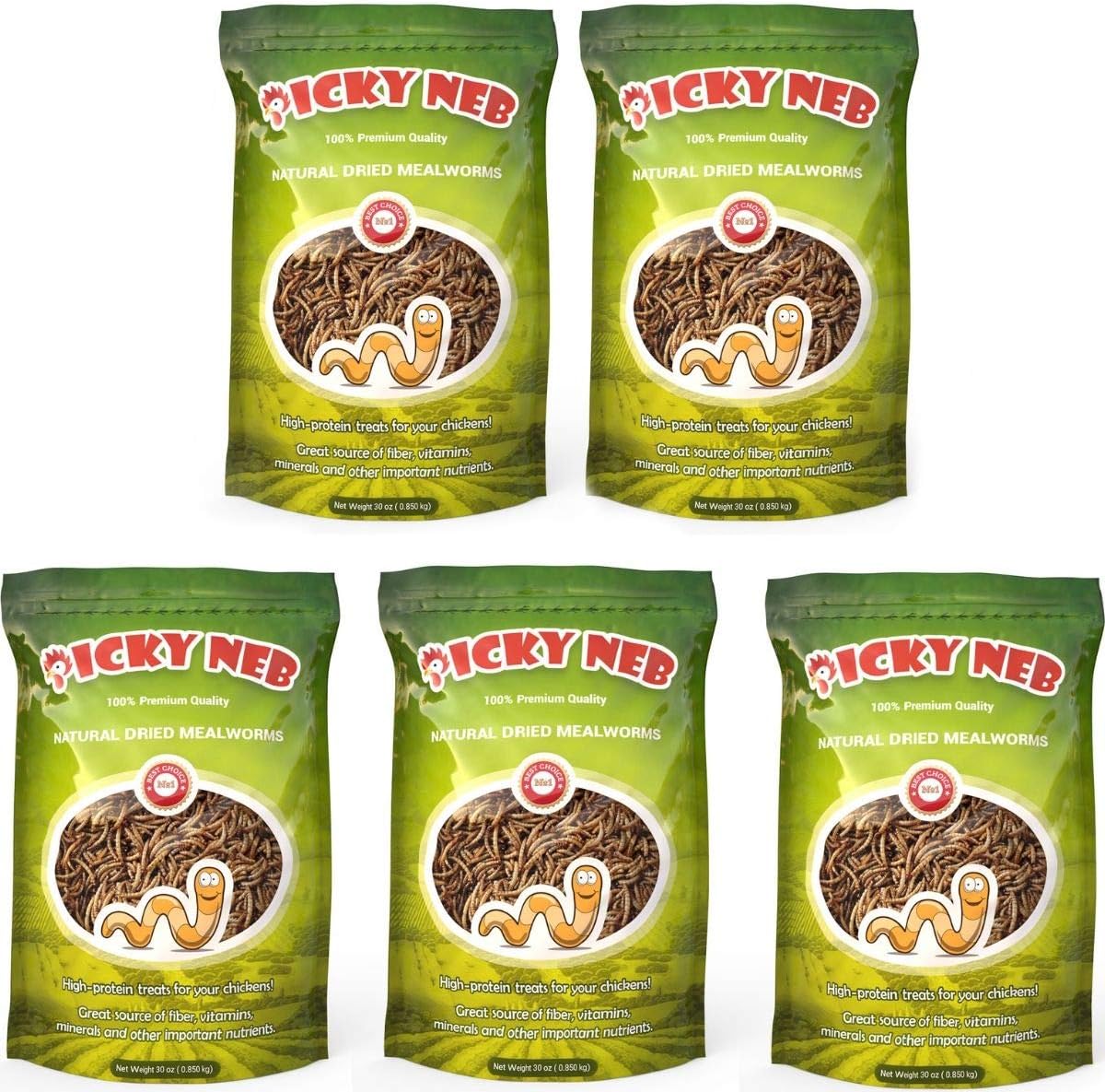 PICKY NEB 100 NonGMO Mealworms for Chickens 25 lb