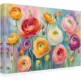 Trademark Fine Art Outdoor Canvas Art - Tina Lavoie 'Springtime Garden' Wall Art for Outdoor Spaces, Patios, or Gardens