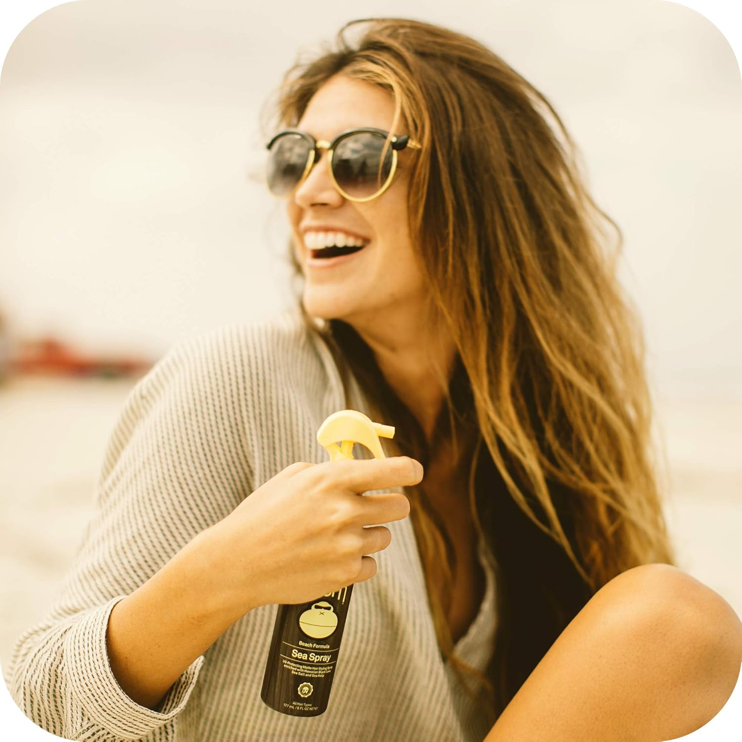 Sun Bum Sea Spray|Texturizing and Volumizing Sea Salt Spray | UV Protection With a Matte Finish | Medium Hold | For All Hair Types | 6 FL OZ Spray Bottle, Clear (80-41025) : Beauty