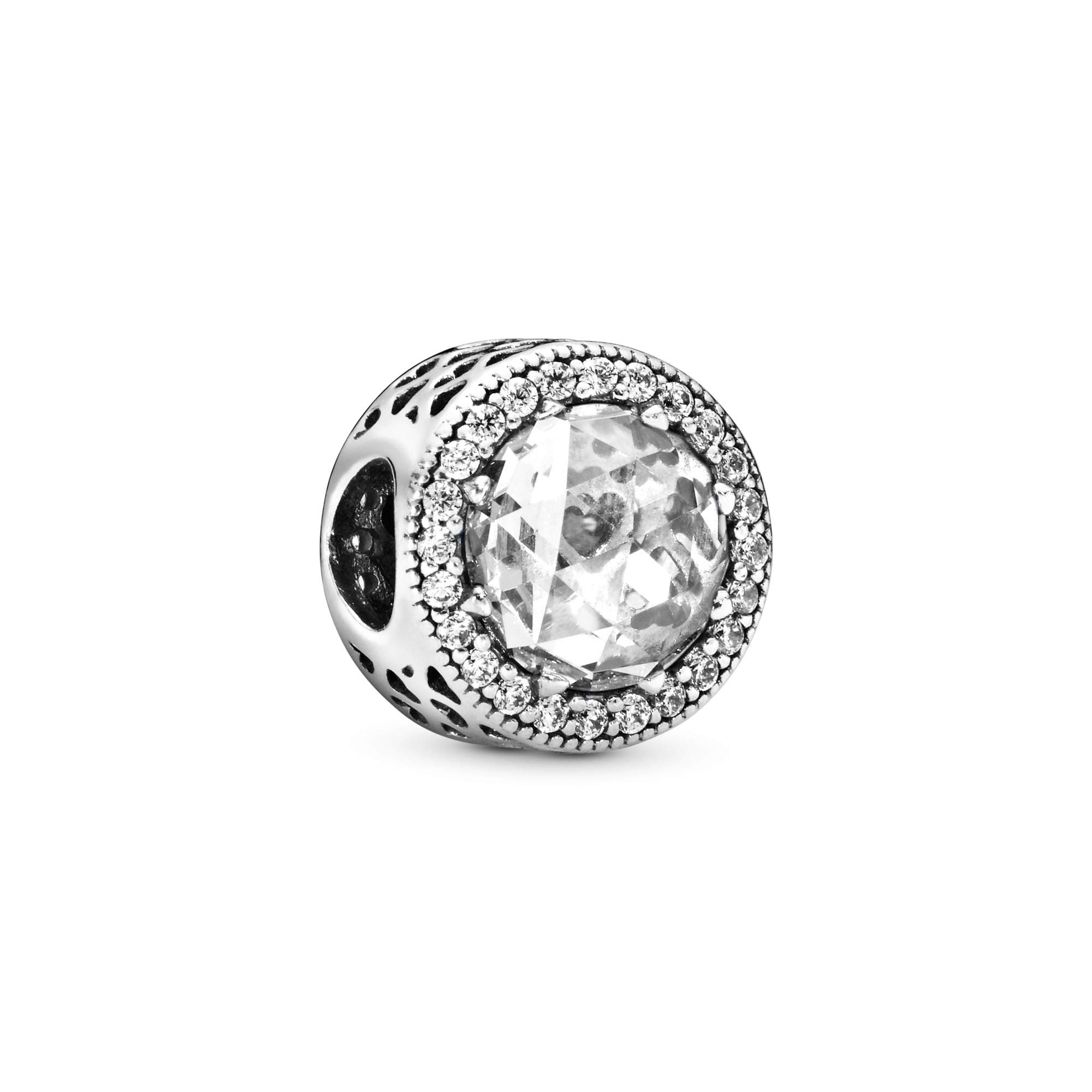 Pandora Timeless Abstract silver charm with clear cubic zirconia