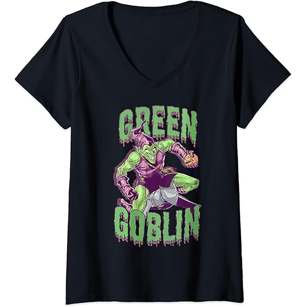 Amazon.com: Marvel Halloween Green Goblin Slimy Font Vintage Comic
