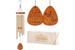 Aurahouse Best Friend Christmas Birthday Gifts for Women, Friendship Gifts for Women Friends Wind Chimes, Bestie Friendsgiving Gift for Best Friend Woman Men, Long Distance Friendship Gift