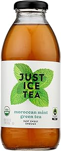 Just Ice Tea, Tea Green Moroccan Mint Organic, 16 Fl Oz