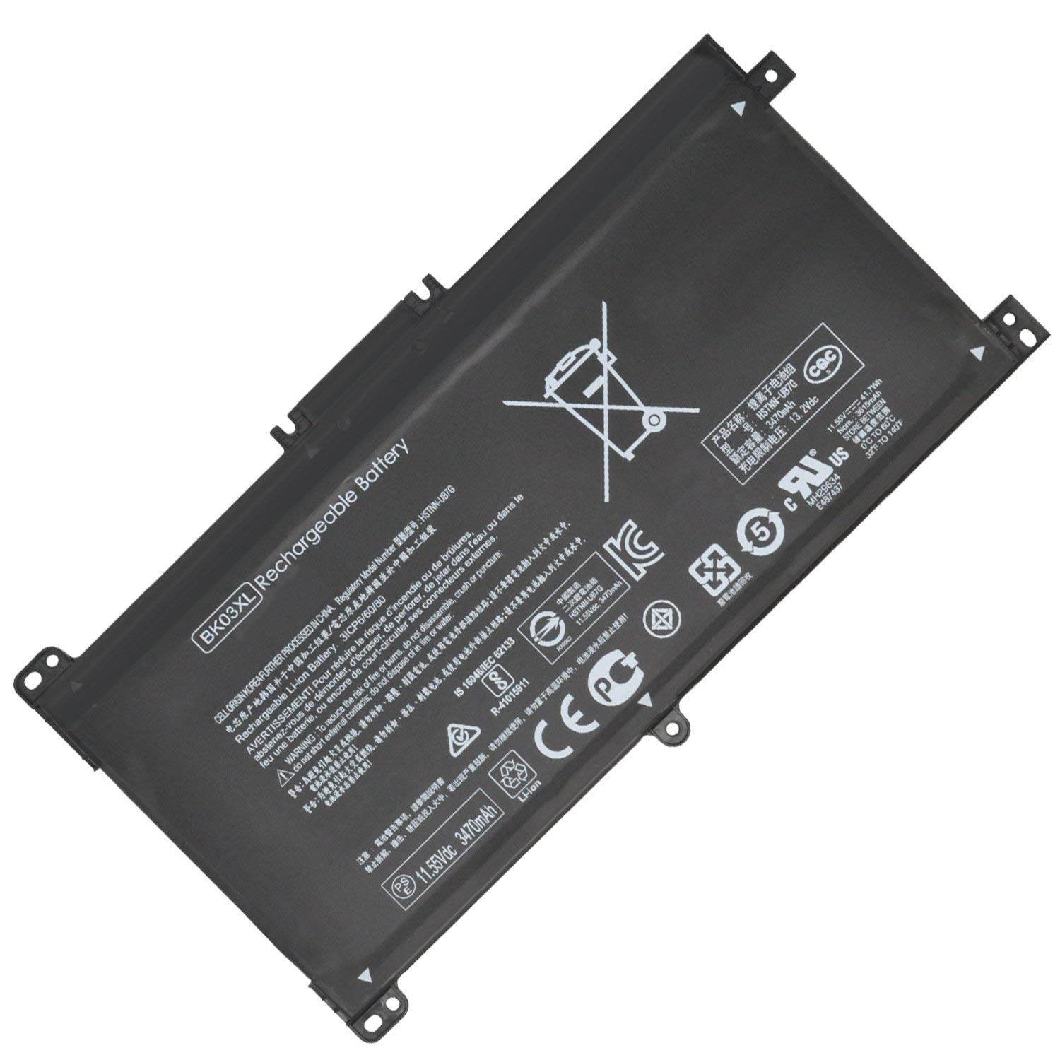 BK03XL Laptop Battery Replacement for HP Pavilion X360 14-BA000 14M-BA000:14m-ba011dx 14m-ba013dx 14m-ba015dx 14m-ba114dx 14-ba253cl 14-ba125cl 14-ba175nr 14-ba051cl 916366-421 541 (11.55V 41.7Wh)