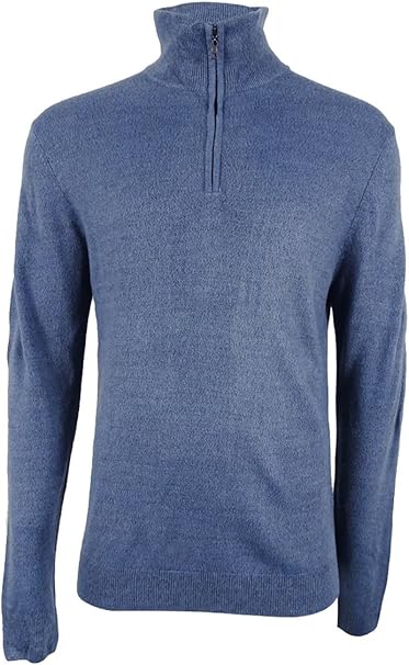 Weatherproof Vintage Men's Quarter-Zip Sweater (M, Denim Marl) at Amazon Menâs Clothing store