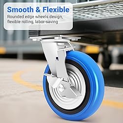 W B D WEIBIDA 8 Inch Heavy Duty Casters Set of