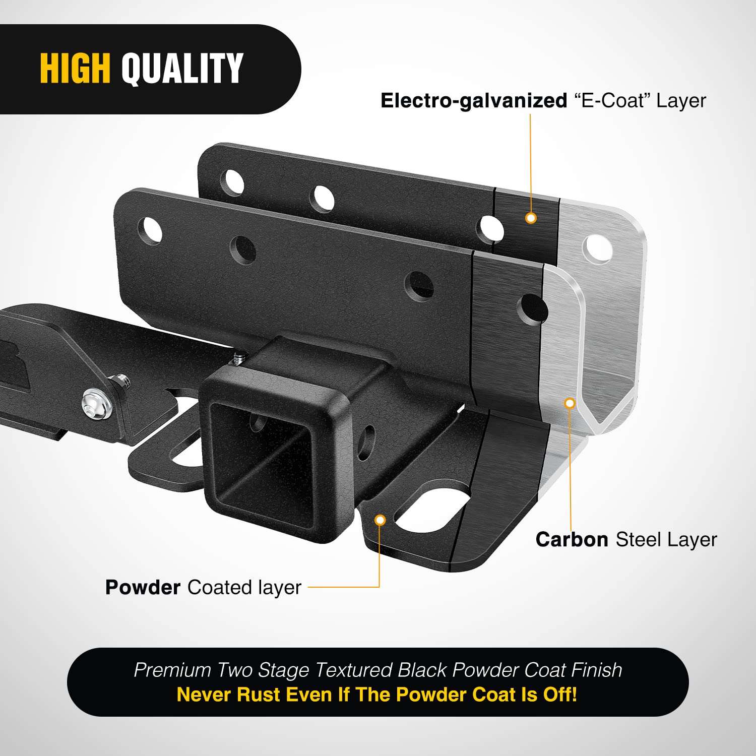 Snapklik.co : RbhAuto 2 Inch Rear Trailer Hitch Receiver Kit For Ford - View #14