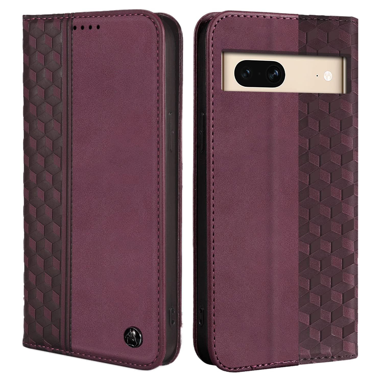 CXTcase for Google Pixel 7a Case,PU Leather Folio Cover Wallet Flip Case with Card Holder Slots Magnetic Closure,Shockproof Protective Phone Case for Google Pixel 7a,Wine Red — image 1