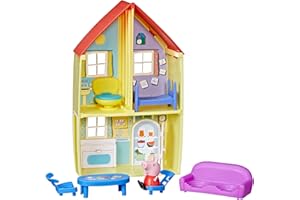 Peppa Pig Peppa’s Adventures Family House Playset, Includes Figure and 6 Fun Accessories, Preschool Toy for Ages 3 Up