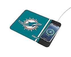 SOAR NFL Wireless Charging Mouse Pad, Miami Dolphins