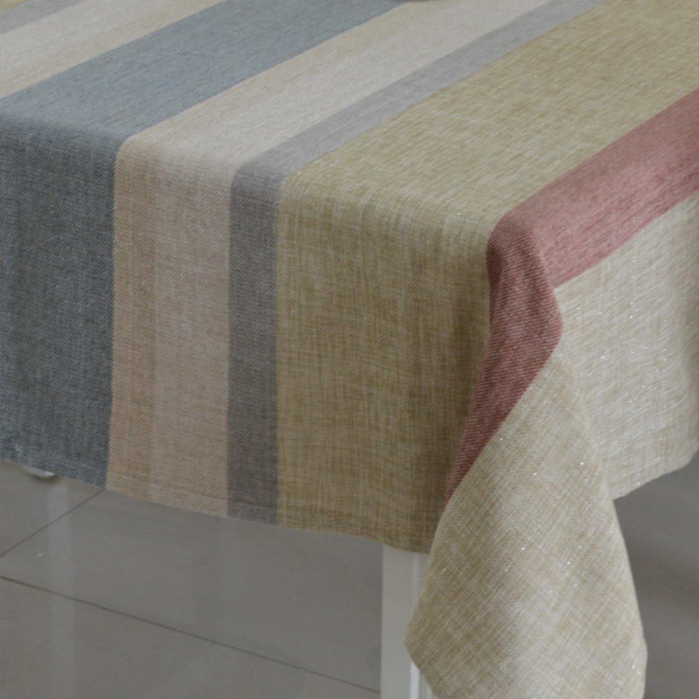 Modern minimalist table cloth fabric/Pastoral silver stripe cotton table cloth/ table cloth/ table cloth/ table cloth-A 150x240cm(59x94inch)