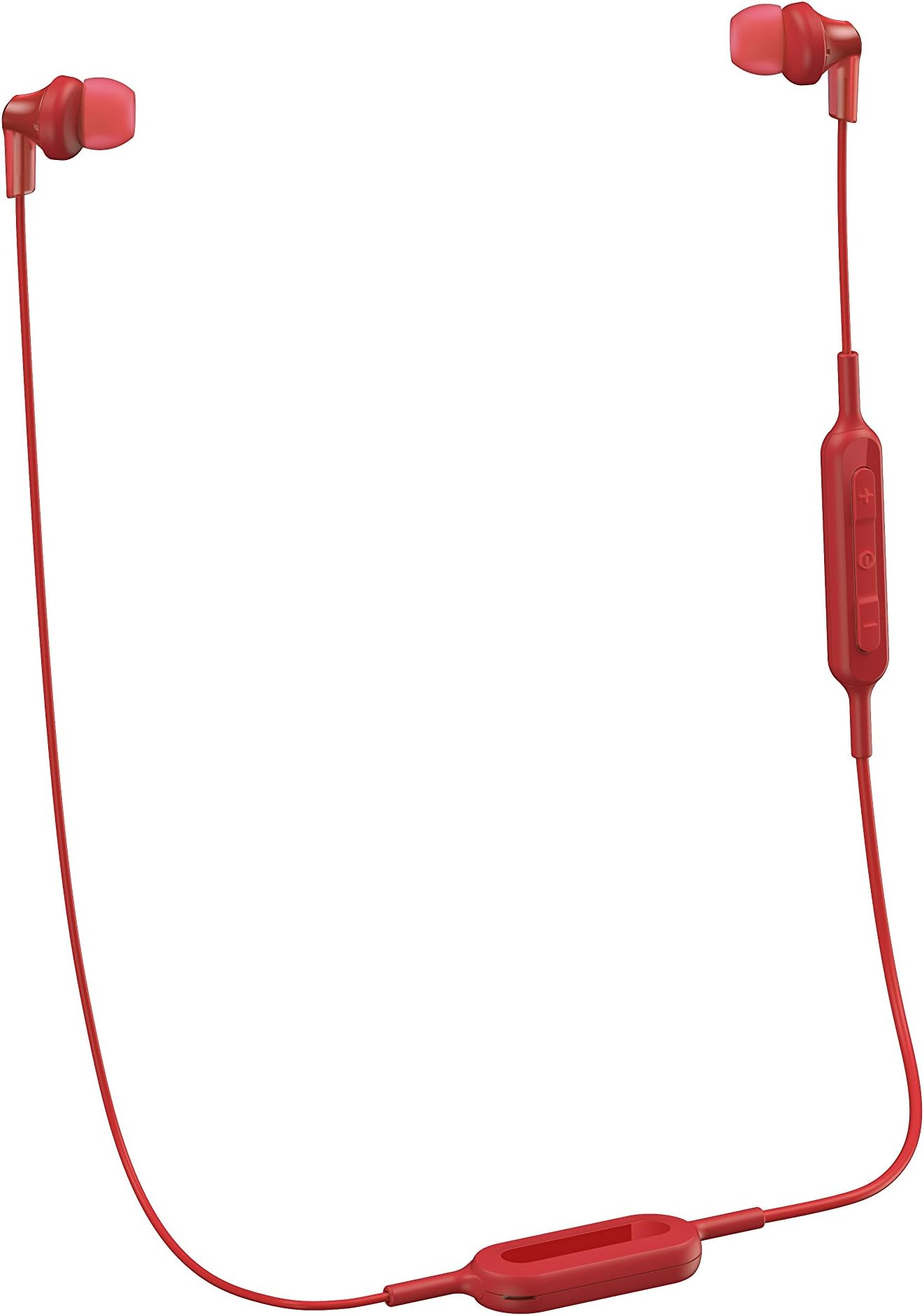 PanasonicBluetooth Earbud Headphones with Microphone, Call/Volume Controller and Quick Charge Function - RP-HJE120B-R - in-Ear Headphones (Red)