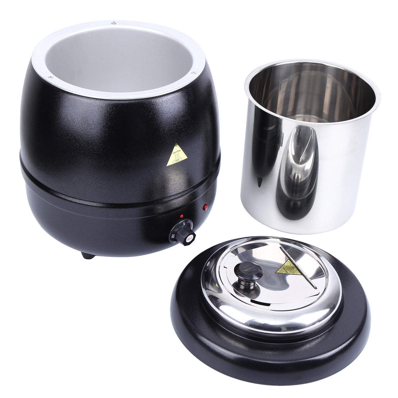 chitacharoen Black Soup Kettle Warmer Commercial 10L Catering Kitchen
