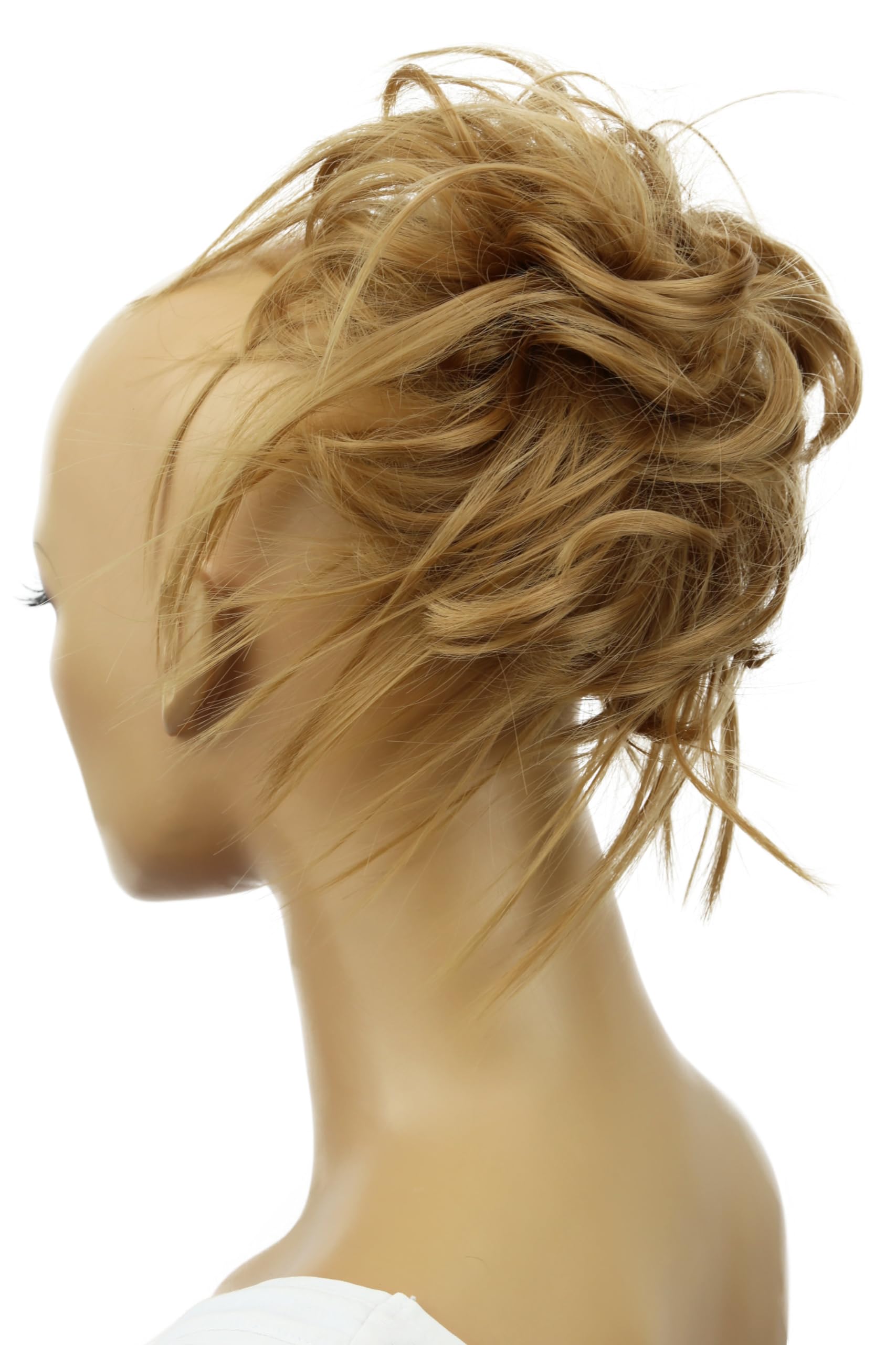 CAISHA XXL Jumbo Hairpiece Scrunchy Updo Bridal Hairstyle Messy Hair Tie Medium Blonde G16F