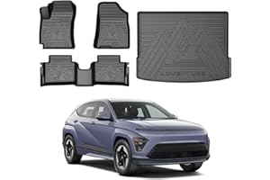 Cacartist Floor Mat Cargo Liner Custom Fit for Kona 2024 2025 2026 (Not for Electric Model) Accessories TPE 3D All Weather Fl